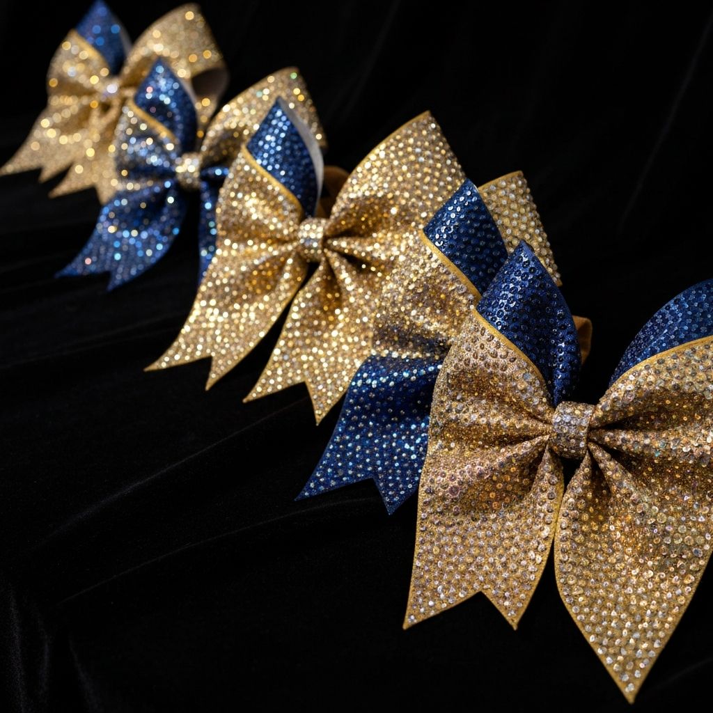 Matching team competition cheer bows